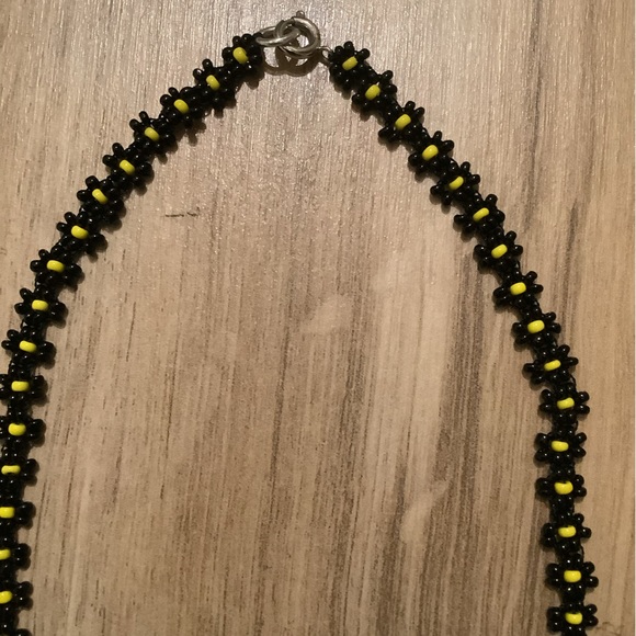 New vintage 🐝retro Flower power beaded choker necklace - Picture 7 of 10